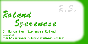 roland szerencse business card